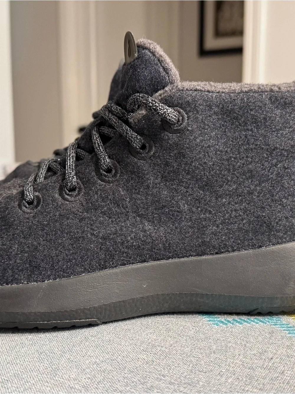 Allbirds Men’s Wool Runner-Up Mizzle Charcoal High Top Sneakers Size 10 Like New